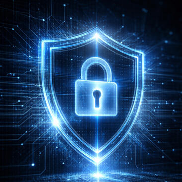 Satellite view of Earth at night showing a network of illuminated data connections and global transit lines across Europe and Africa.
